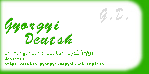 gyorgyi deutsh business card